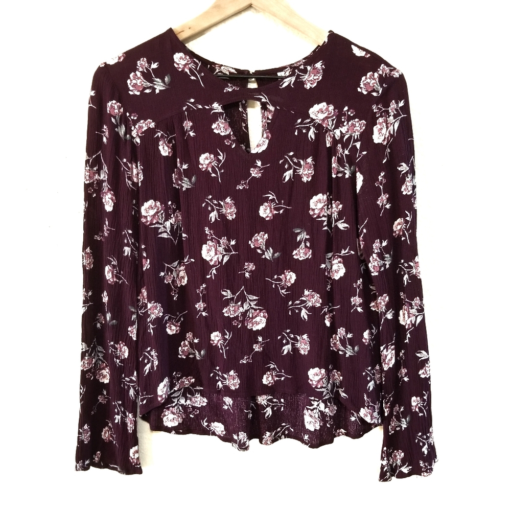 3/$15 Maroon Grayson Threads Boho Romantic Blouse